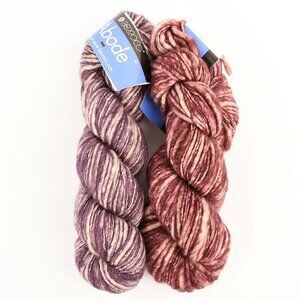 Berroco Abode Yarn 2 Skeins Merino Wool Purple & Red Made In Italy